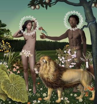 Национально окрашенные Адам и Ева