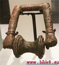 Ancient clay seal with the image of Adam and Eve